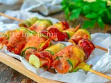 Spiedini di zucchine e speck gratinati 10 minuti