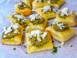 Stuzzichini di sfoglia in 10 minuti pesto e provola