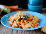 Tagliatelle al ragu di verdure facile e veloce