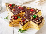Torta albero di Natale al caffè senza stampo