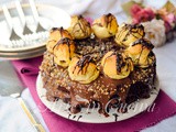 Torta cioccolato e bignè con crema ricetta facile