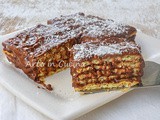 Torta di biscotti con crema al cioccolato