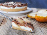 Torta di biscotti con crema pasticcera ricotta e pere