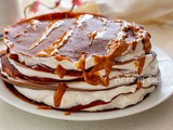 Torta di crepes al cacao al burro d’arachidi