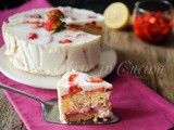 Torta di fragole leggera allo yogurt e crema