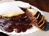 Torta di pancake con nutella ricetta colazione