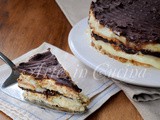 Torta di pastarelle con crema pasticcera e cioccolato