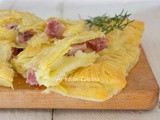 Torta di sfoglia al salame e provola