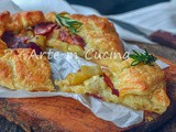 Torta di sfoglia con melanzane e mozzarella di bufala