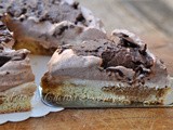 Torta fredda con mousse al caffe e cioccolato