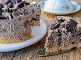 Torta fredda con oreo e cioccolato dolce veloce