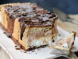 Torta gelato con biscotti vaniglia e cioccolato