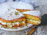 Torta panna e crema di pistacchio