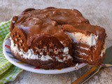 Torta pinguino con biscotti pan di stelle