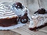 Torta ragnatela per halloween panna e cioccolato