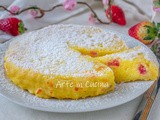 Torta ricotta e fragole senza farina