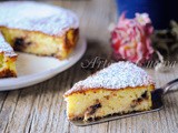 Torta ricotta e gocce di cioccolato con farina di riso