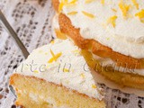 Torta ripiena di mele e crema fredda al limone