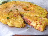 Torta rustica di patate in padella con prosciutto