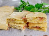 Torta rustica ripiena al prosciutto facile e veloce