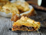 Torta sfogliata con melanzane provola e prosciutto