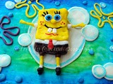 Torta spongebob con pasta di zucchero senza forno