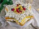 Torta stella di Natale con crema pasticcera