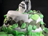 Torta Totoro con pasta di zucchero a 2 piani