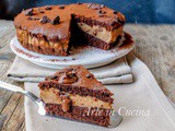 Torta versata nutella e cioccolato alla ricotta