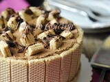 Torta wafer con crema al latte e doppio cioccolato