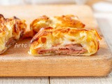 Treccia di sfoglia speck e provola