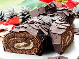 Tronchetto di Natale al tiramisu e nutella bouche de noel