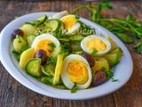 Zucchine con patate e uova contorno light