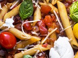 Balsamic Tomato Basil Pasta w/ Fresh Ricotta