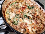 Cheesy Baked Pasta w/ Sausage, Broccoli Rabe, Ricotta & Mozzarella