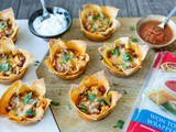 Crunchy Baked Taco Wonton Cups