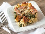Entertaining with Ease: Holiday Brunch Strata w/ Ham, Spinach and Cheese