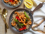 Sweet + Spicy Meyer Lemon Shrimp Stir Fry