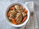 Wine-Braised Chicken w/ Bacon, Veggies & Herbs