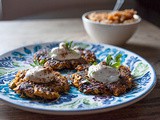 Zucchini & Sweet Potato Pancakes w/ Homemade Apple Sauce