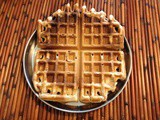 Whole grain spelt waffles (eggless)