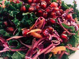 Σαλάτα κόκκινο λάχανο kale και ρόδια