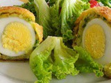 Αυγά σε ρολάκια με πατάτα ή vegeterian scotch eggs