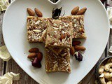 Barfi Churmu with Flour, Oats and Almonds