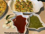 Instant semolina and cornflour dhokla with spinach