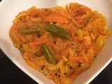 Mango, Papaya, Kenyan chillies and mixed vegetables – tropical hot sambharo