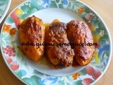 Masala Stuffed Orange Baby Bell Peppers (Bharela Marcha)