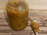 Pineapple, mango and passion fruit chutney (vegan)