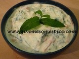 Raita:  Spicy Yogurt Dip with carrots and fresh mint