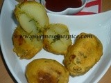 Spicy Bombs (Hot spicy stuffed bhajias for those who dare!)